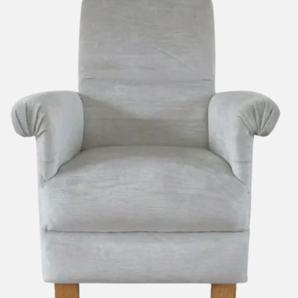 Laura Ashley Armchair Villandry Dove Grey Fabric Adult Chair Plain Nursery Small