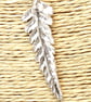 Forest Fern - Precious metal clay and Sterling Silver pendant necklace - Image 2