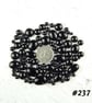 25g black art glass cabochons, for jewellery making, crafting (237)