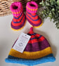 Baby Girl's Pure Cotton Beanie Hat & Booties Set 3-9 months size  - Image 9