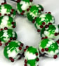 Handmade Christmas lamp work glass beads - Image 7