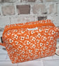 FLOWERED QUILTED BOXY BAG WITH OUTSIDE LACY ZIPPER - Image 1