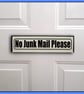 No Junk Mail Please vinyl letterbox sticker, decal - Image 1
