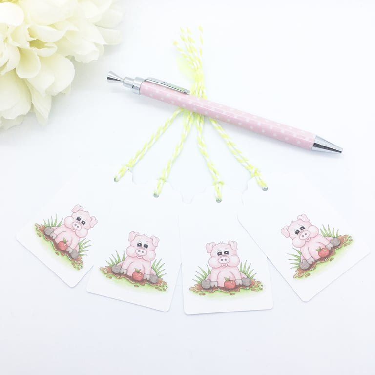 Little Pig Gift Tags - set of 4 tags