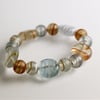 Striped Stretch Glass Bead Bracelet