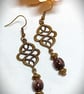 Brown Star Dust Glass Bead Earrings - Image 6