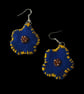 Handmade blue flower earrings  - Image 4