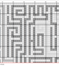 227 - The Maze Cross Stitch Pattern: Retro Geometric Linear Design (PDF Chart)  - Image 6