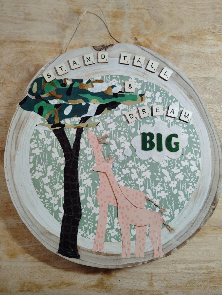 Wooden wall art Giraffe