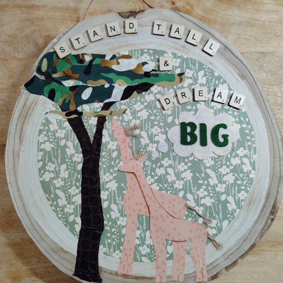 Wooden wall art Giraffe