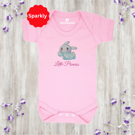 Cute Glitter Bunny Baby Bodysuit – Personalised Baby Grow With Name 