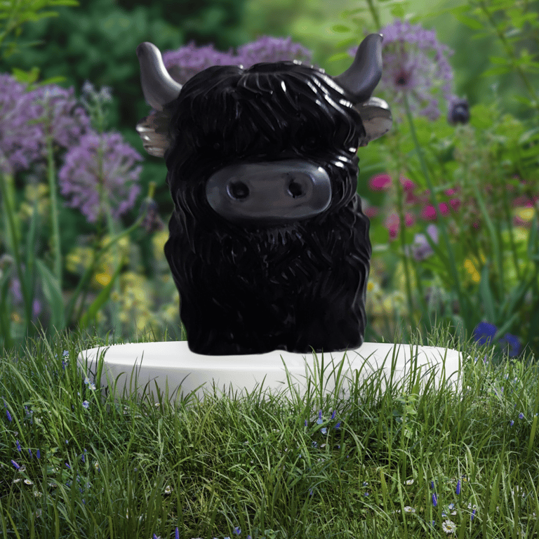 Handmade resin highland cow