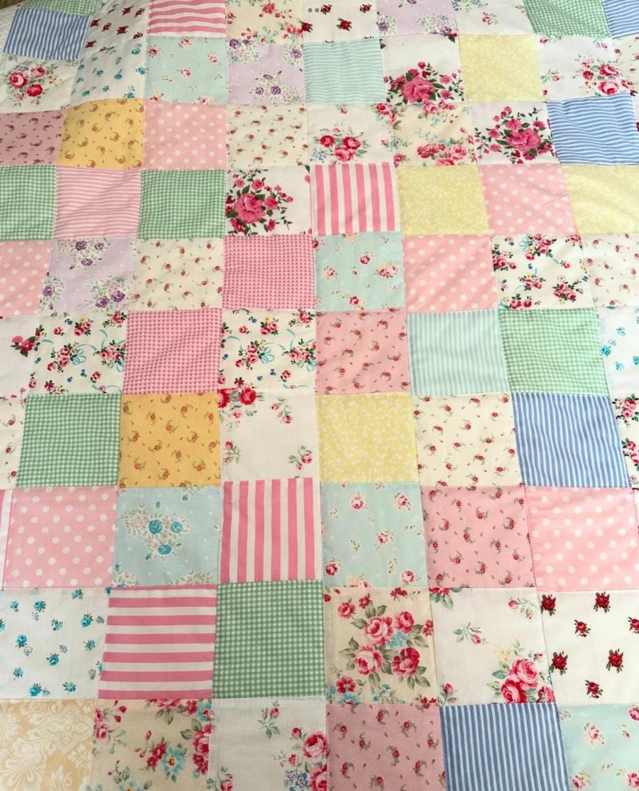Patchwork Quilt, Bedding, Throw, Bedspread