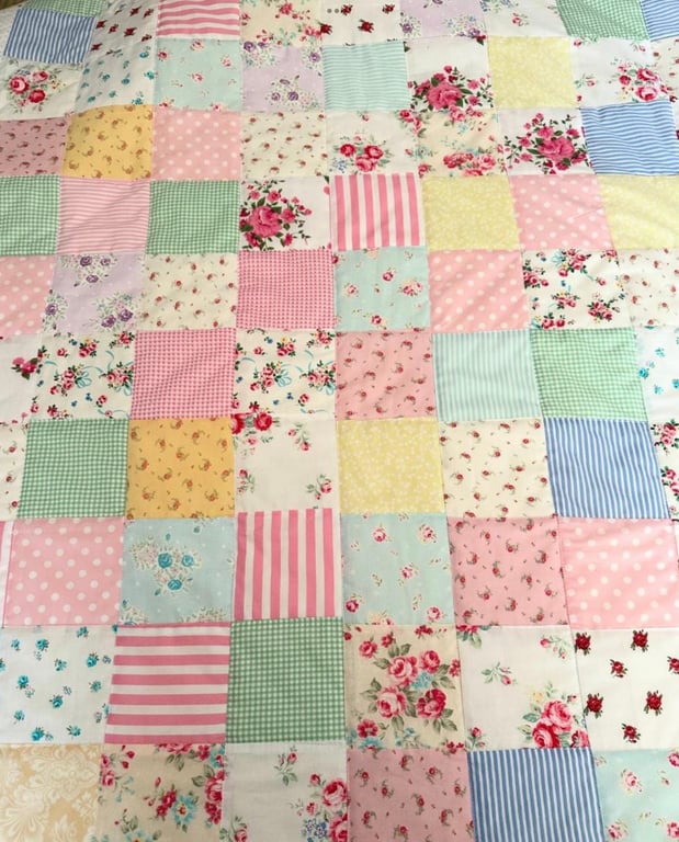 Patchwork Quilt, Bedding, Throw, Bedspread