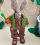 Handmade Knitted Bunny Rabbit Ornament - Chester Chestnut Woodland Rabbit Gift - Image 2