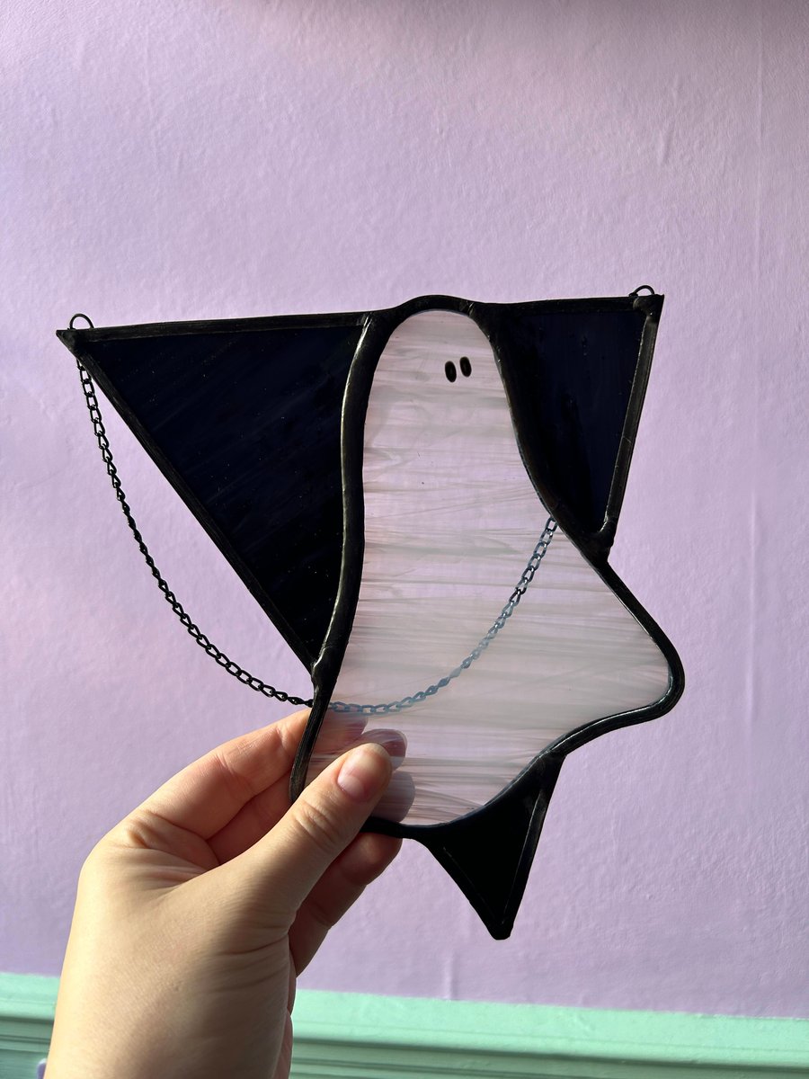 90s Style Stained Glass Ghost