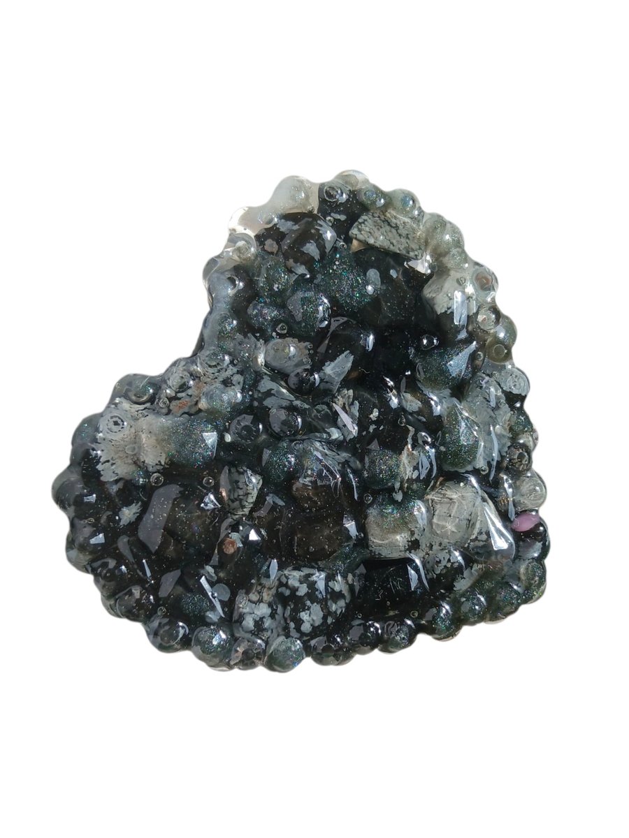 Snowfall in the Heart  Snowflake Obsidian