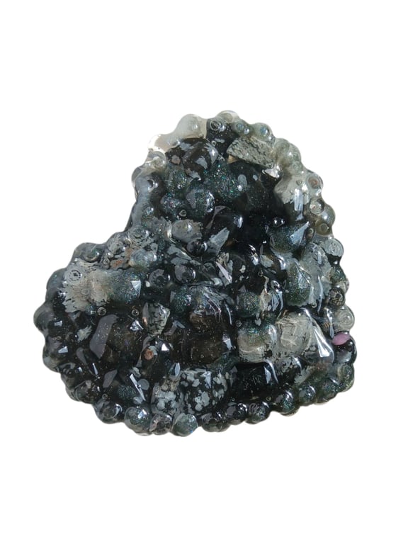 Snowfall in the Heart  Snowflake Obsidian
