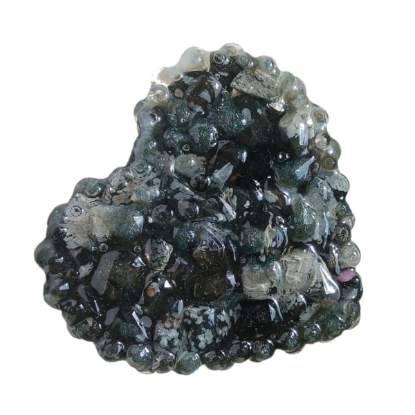 Snowfall in the Heart  Snowflake Obsidian