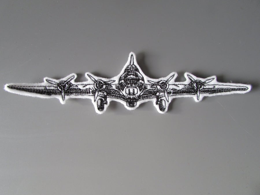 Airplane Embroidered Sew on Applique Patch