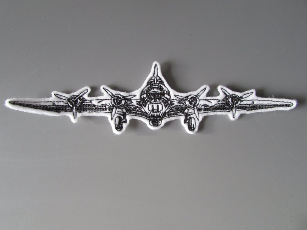 Airplane Embroidered Sew on Applique Patch