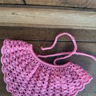 Hand crocheted dribble bibs set of 3 