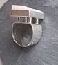 Statement Piece: The Brutalist Ring. Natural marble and silver 925. - Image 1