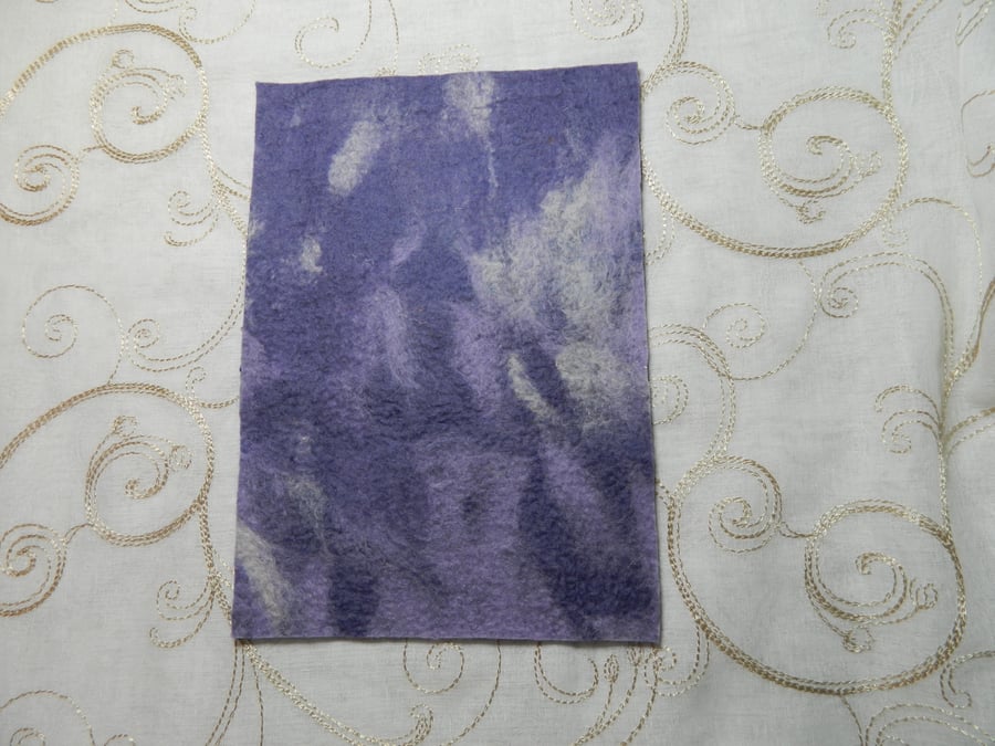 Handmade Felt Piece for Crafts Purple and Blue