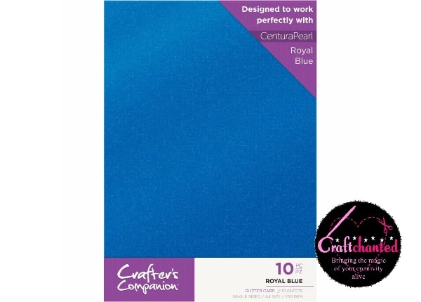 Crafter's Companion - Glitter Card - Royal Blue - A4 - 250gsm - 10 Pack