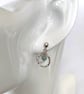 Sterling Silver Hammered Teardrop Earrings with Amazonite Gemstones - Image 1