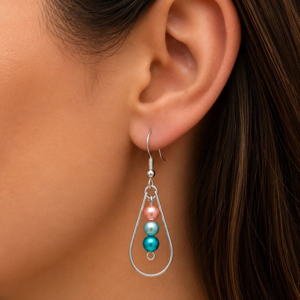 Handmade tear drop earring