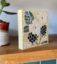 Mosaic Floral Art - Blackberry Mosaic Wall Plaque in Pale Yellow - Image 4