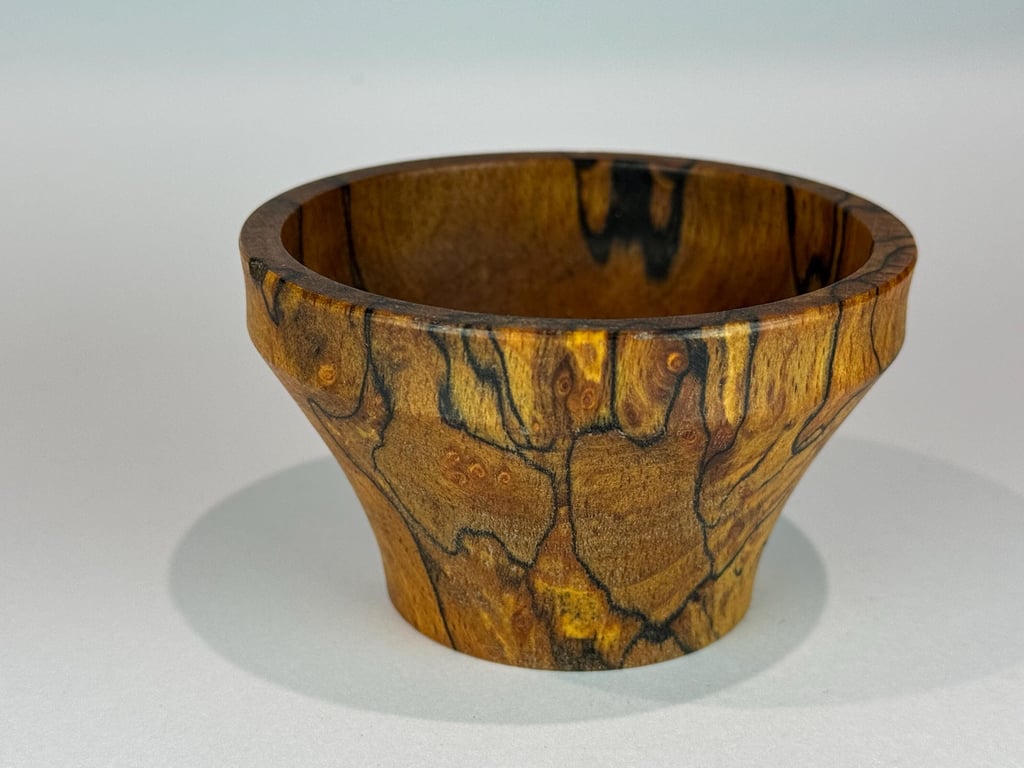 Small Decorative Wooden Bowl Dish in Spalted Beech 745