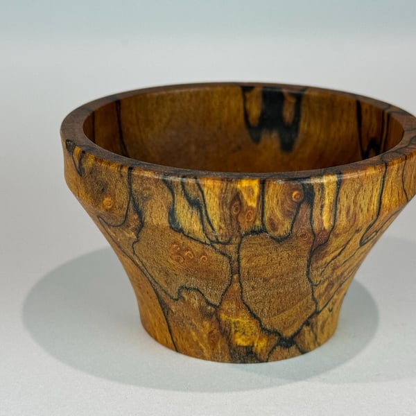 Small Decorative Wooden Bowl Dish in Spalted Beech 745