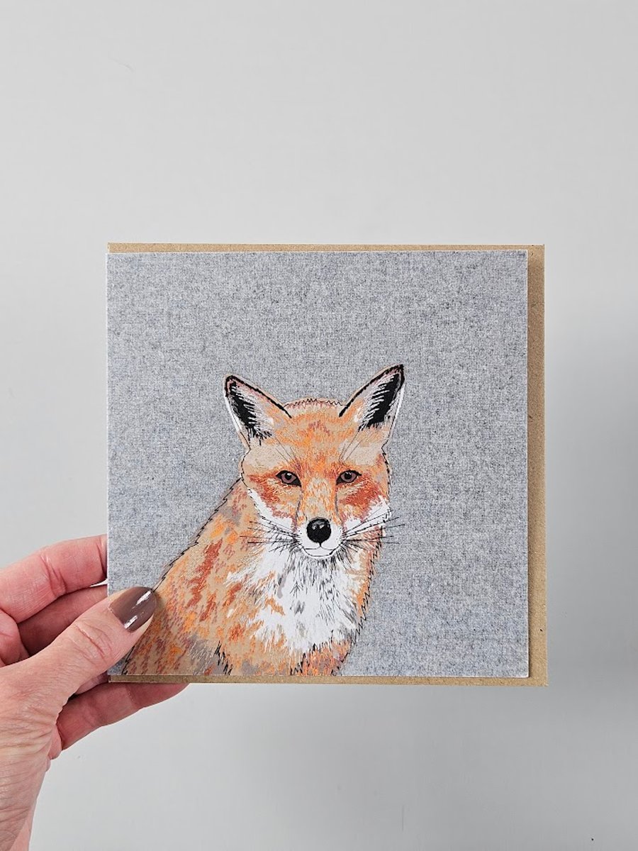 Fox greetings card, blank card, Wildlife
