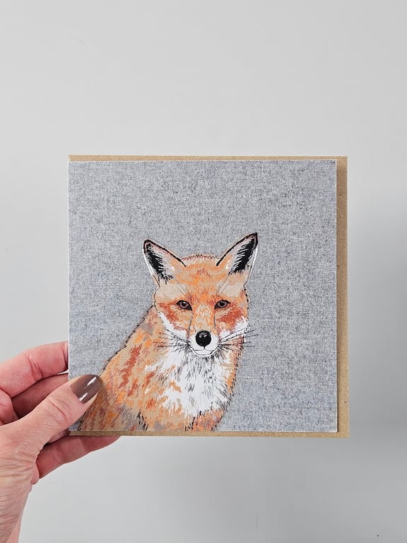 Fox greetings card, blank card, Wildlife