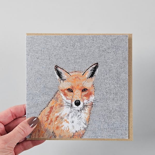 Fox greetings card, blank card, Wildlife