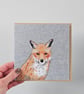 Fox greetings card, blank card, Wildlife - Image 1