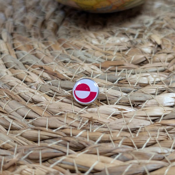 Greenland Flag Map Pin – Arctic Travel Map Push Pin for Wooden Maps, Greenland