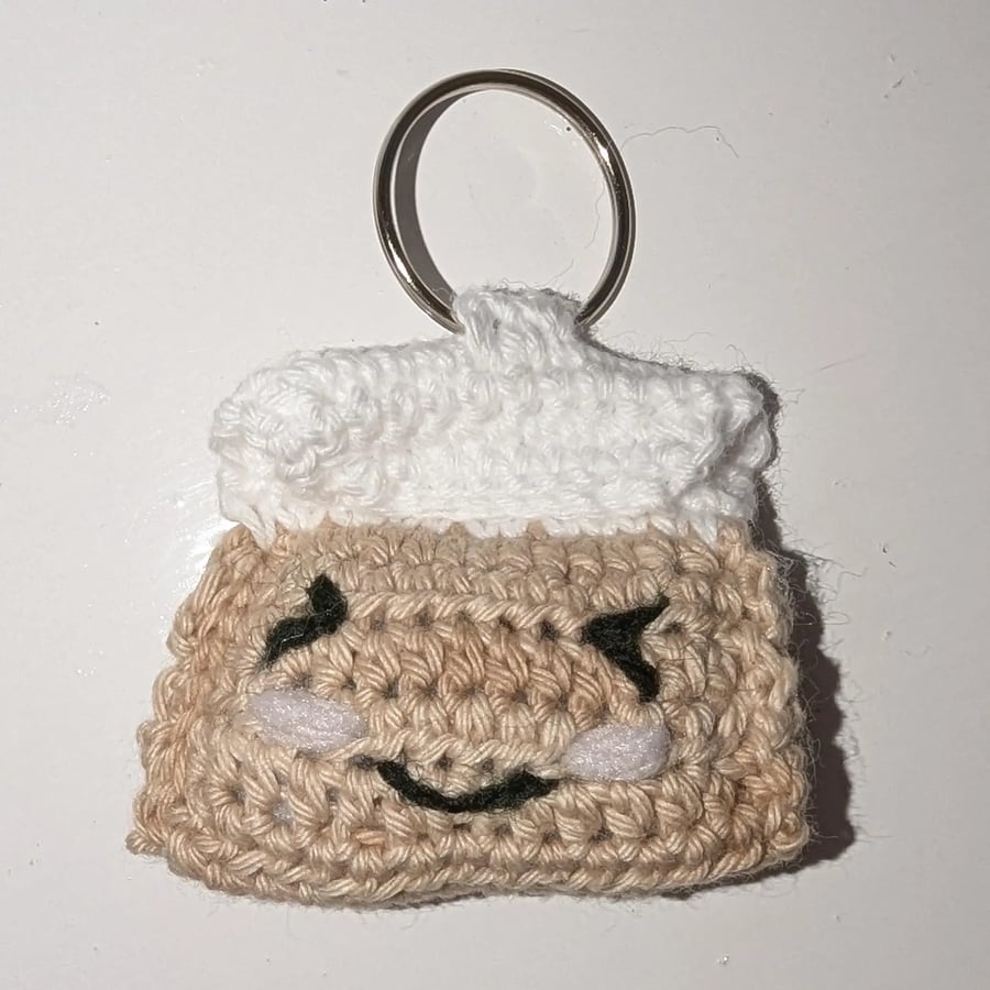 Crochet Teabag Keyring- Breakfast Tea