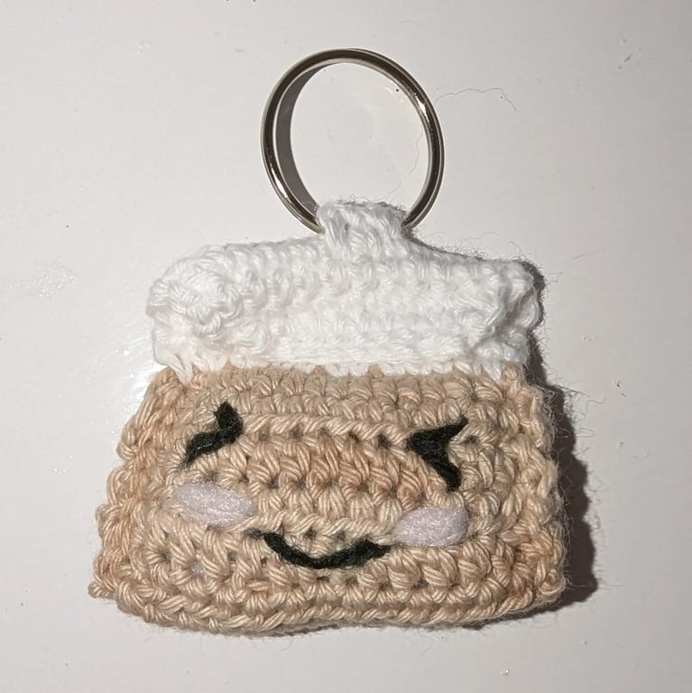 Crochet Teabag Keyring- Breakfast Tea