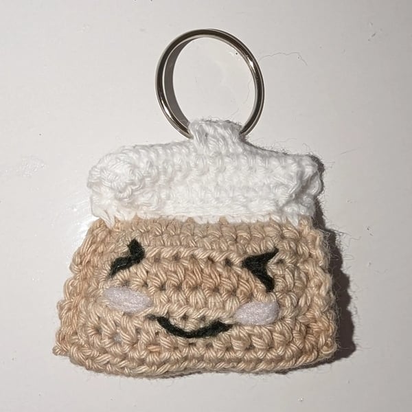 Crochet Teabag Keyring- Breakfast Tea