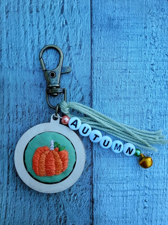 Pumpkin Keyring or Bag Charm