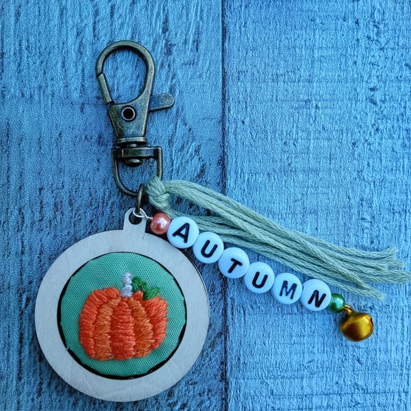 Pumpkin Keyring or Bag Charm