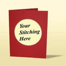 Mouseloft 'Guardsman Red' Double Fold Circular Aperture Card and White Envelope