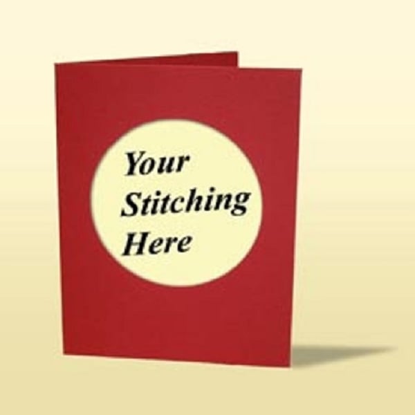 Mouseloft 'Guardsman Red' Double Fold Circular Aperture Card and White Envelope