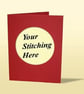 Mouseloft 'Guardsman Red' Double Fold Circular Aperture Card and White Envelope