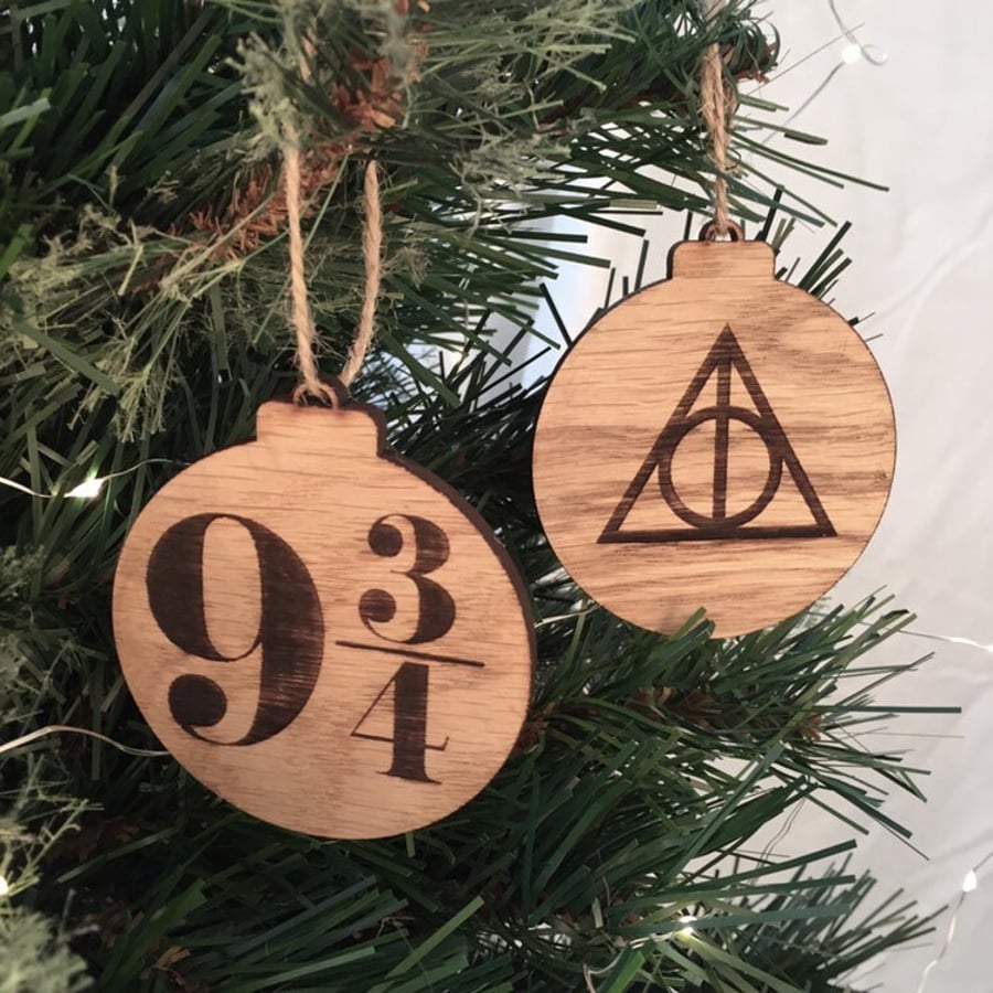 Wooden Harry Potter Themed Christmas Decorations Wooden Christmas Decoration