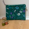 Vintage flower waltz zip pouch