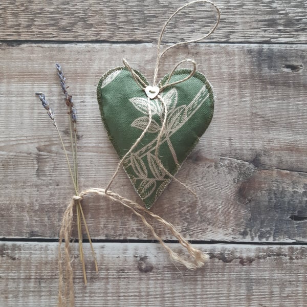 Lavender Filled Fabric Heart Decoration